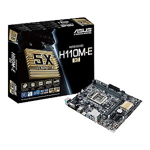Placa Mãe H110M-E/M.2, Intel 6ª Gen, Socket LGA 1151, DDR4, PCIe - Asus