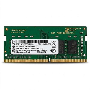 Memória Ram de Notebook PC4-3200AA-SA1-11, 8GB, DDR4, 3200MHz - SMART