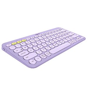 Teclado Logitech K380 Bluetooth Lilás sem fio