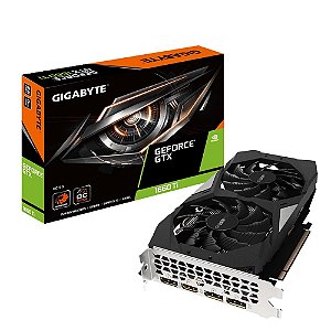 Placa de Vídeo Nvidia Geforce GTX 1660 TI OC, 6GB, Dual Fan, GDDR6, 192-bit - Gigabyte