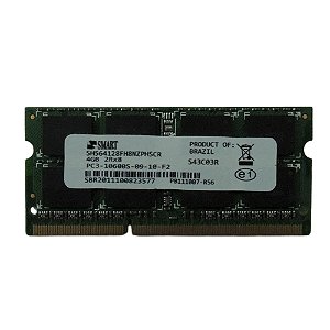 Memória Ram de Notebook PC3-10600S-09-10-F2, 8GB, DDR3, 1333MHz - SMART