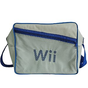 Bolsa de Transporte com Alça Lateral Branca para Nintendo WII