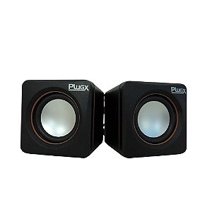 Caixa Som Portátil Preta, 3w, Usb/P2 - PlugX