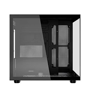 Gabinete Gamer Wideload Lite, Mid-Tower, ATX, Lateral com Vidro Temperado, Sem Fans, Preto - Redragon
