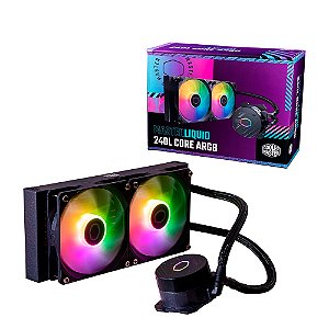 Water Cooler Master Liquid 240L Core ARGB, 240mm, AMD/Intel, Preto - Cooler Master