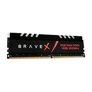 Memória Ram Gamer RGB, DDR4, 16GB, 3000MHz - Brave X
