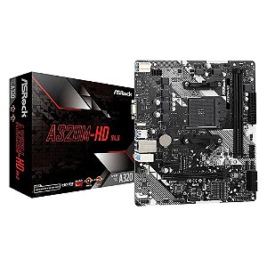 Placa Mãe A320M-HD R4.0, AMD, 2ª Gen, Socket LGA AM4, DDR4 - Asrock