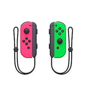 Controle Nintendo Joy-Con (Direito e Esquerdo) Verde Neon e Rosa Neon - Switch