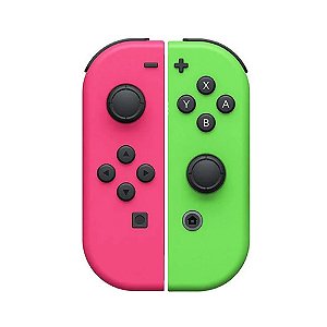 Controle Nintendo Joy-Con (Direito e Esquerdo) Verde Neon e Rosa Neon - Switch