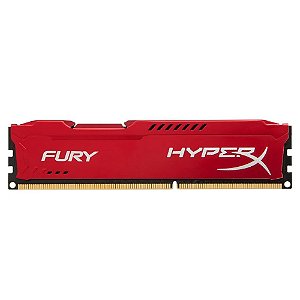 Memória Ram Gamer Fury 4GB Vermelha, DDR3, 1600MHz - HyperX