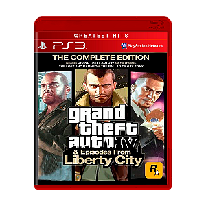 Jogo Grand Theft Auto IV & Episodes From Liberty City: The Complete Edition (GTA 4) - PS3 (Greatest Hits, Lacrado)