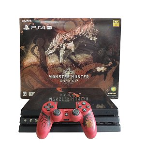 Console PlayStation 4 Pro 1TB (Edição Monster Hunter World) - Sony