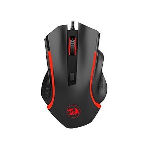Mouse Gamer Nothosaur, RGB, 3200 DPI, Preto e Vermelho com fio - Redragon