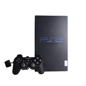 Console PlayStation 2 Fat Preto - Sony (Desbloquado OPL / Sem leitor)