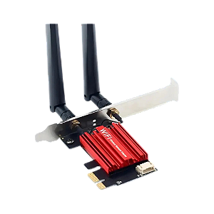 Placa de Rede Wi-fi Dual Band 2.4/5ghz Wifi 5 C - Vermelha