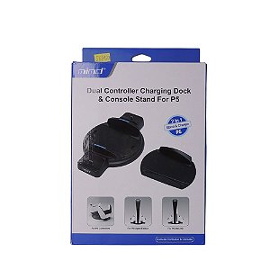 Base de Carregamento Dupla + Base Suporte Para Playstation 5 - MIMD