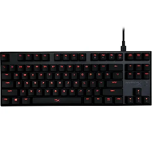 Teclado Gamer Aloy FPS Pro, Preto, RGB, 75%, Switch Vermelho - HyperX