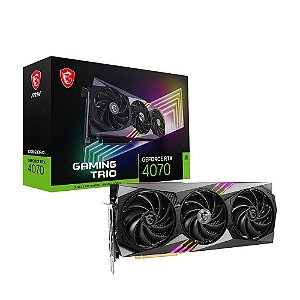 Placa de Vídeo NVIDIA GeForce RTX 4070 Gaming X Trio, 12GB, GDDR6, 192-bit - MSI