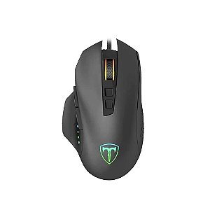 Mouse Gamer Warrant Officer, 4800 DPI, RGB, 6 Botões, Preto com fio - T-Dagger