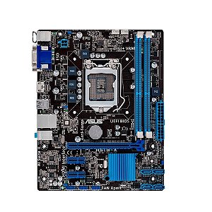 Placa Mãe H61M-E, Intel, Socket LGA 1155, DDR3, 2ª e 3ª Gen, Micro-ATX - Asus