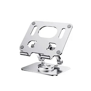(NOVO) Suporte Dobrável Silver para Tablet com Rotação 360°