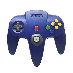 Controle Nintendo 64 Azul Escuro - Nintendo