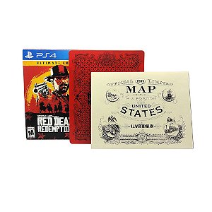 Red Dead Redemption 2 + Mapa Mídia Física Playstation 4 Jogo Ps4