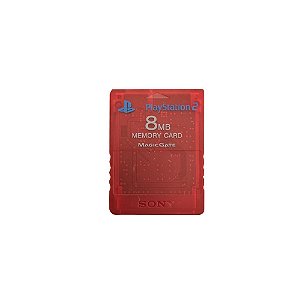 Memory Card Sony Vermelho Transparente - PS2