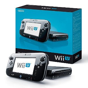 Nintendo Wii U Preto 32GB New Super Mario Bros U Usado