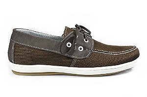 Sapato Vegano Dock side marrom