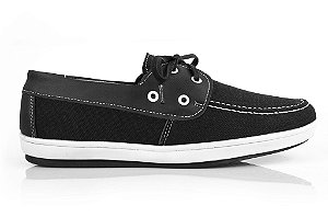 Sapato dock side vegano preto