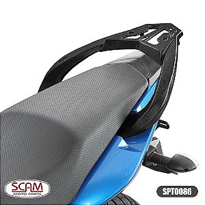 Suporte de Baú Superior Yamaha Fazer 150 2014-2020 Liga Leve Preto SCAM