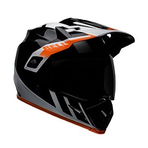 Capacete Bell MX9 Adventure Mips Dash Black White Orange 60