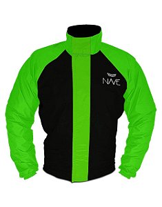 Conjunto Impermeável Nylon Bicolor Preto Verde Nave EXG