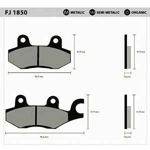 Pastilha de Freio Fischer FJ1850SM