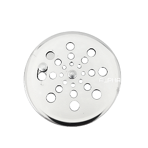 Tampa Ralo Grelha Redonda 10x10cm Inox Função  Abre / Fecha