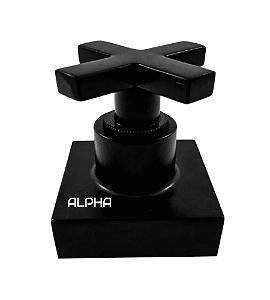 Acabamento Registro Quadrado C-22 Preto Abs Padrão Deca