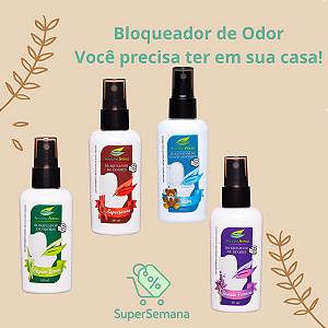 KIT COM 3 - BLOQUEADOR DE ODOR 60ml  SORTIDOS  LAVANDA FRANCESA / CAPIM LIMÃO / BABY / ESPECIARIAS