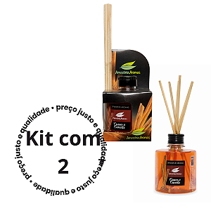 KIT com 2 Difusor de Ambientes Amazônia Aromas 270ml Cravo e Canela.