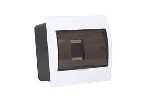 QUADRO DISTRIBUIÇÃO 6 DISJUNTORES - TAMPA FUMÊ - PLASTUNING