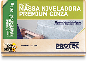MASSA NIVELADORA DE PAREDE - CINZA PREMIUM 20KG - PROTEC