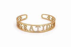 Bracelete Gratidão Cravejado