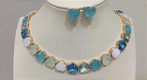 Conjunto Coração Pedrarias Luxo