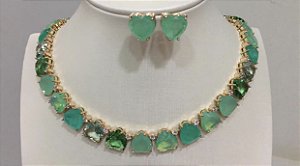 Conjunto Coração Pedrarias Luxo