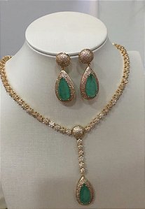 Conjunto Pedrarias Cravejado Luxo
