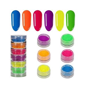 Pigmento em Pó Neon para Unhas