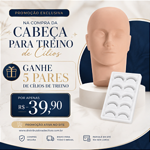 Cabeça para Treino de Cílios