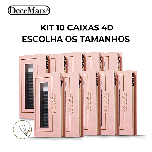 Kit Cilios Decemars W 4D 0.07 D 10 caixas
