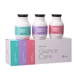 Mini Kit Glance Esfoliante, Demaquilante e Sabonete Facial