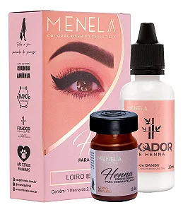 Henna Para Sobrancelhas Menela 2,5g + Fixador 15ml